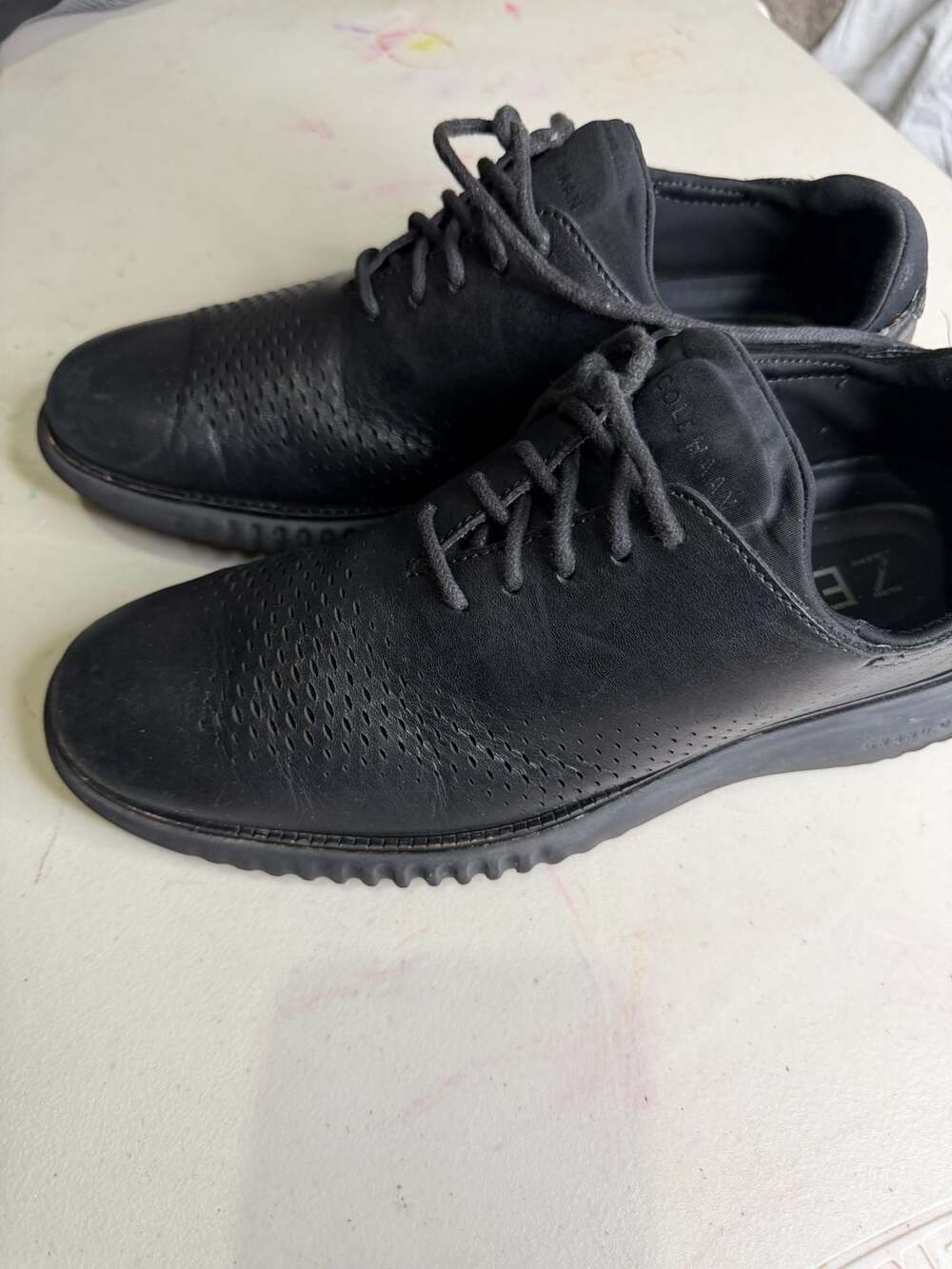 Cole Haan 2.ZeroGrand Laser Wingtip Oxford Black Leather C23832